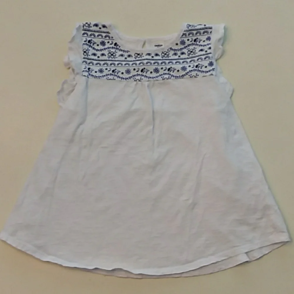OshKosh B'gosh sz 12 White blue floral print tank